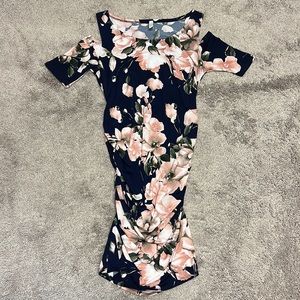 💝 Pink Blush Floral Maternity Dress Small